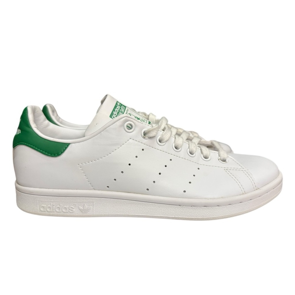 Adidas White and Green Stan Smith Sneakers, size 9